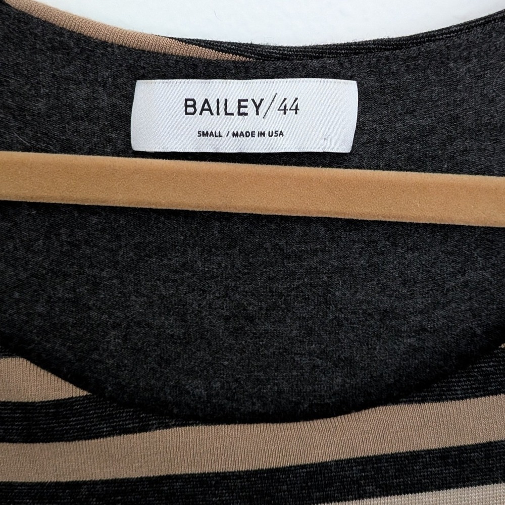 Bailey 44 Womens Sz Small Striped Layered Bodycon Dress Coral Gray Tan ANT-1286 - Picture 3 of 8